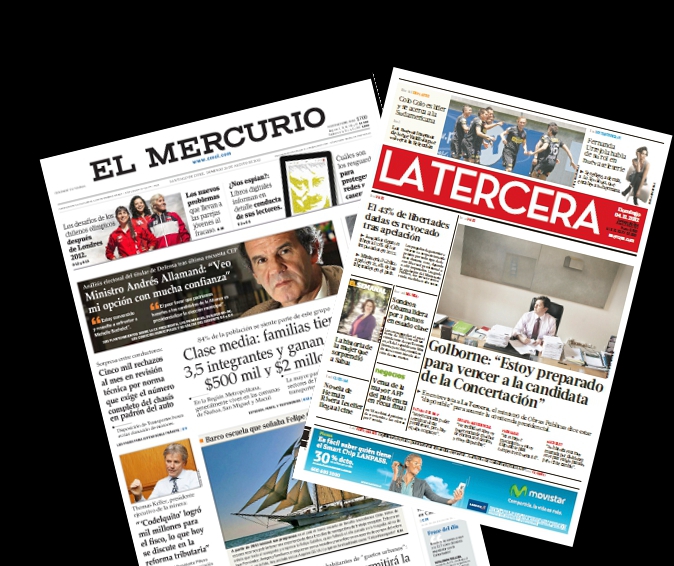 La pugna entre Golborne y Allamand se toma la primera plana La pugna entre Golborne y Allamand se toma la primera plana