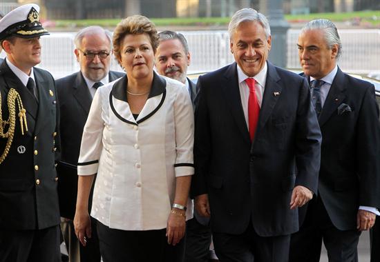 Presidente Piñera destaca amistad “sin fronteras” con Brasil tras recibir a Dilma Rousseff Presidente Piñera destaca amistad