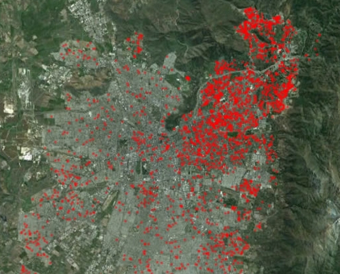 El mapa del cuiquerío de los universitarios en Santiago El mapa del cuiquerío de los universitarios en Santiago