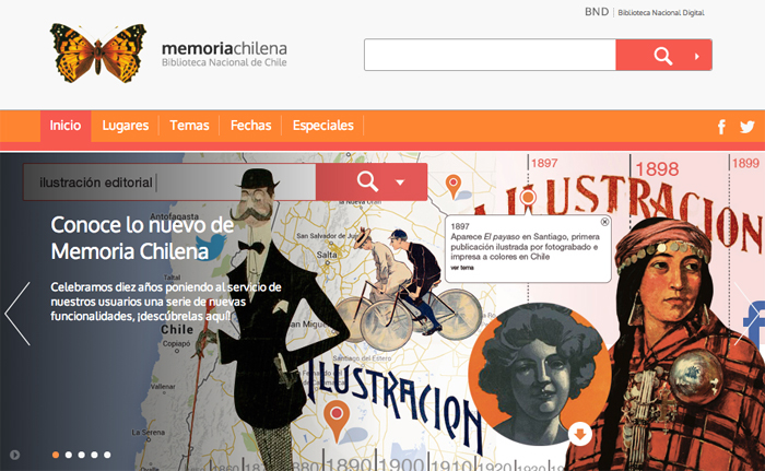 Memoria Chilena celebra diez años con nueva cara en la red Memoria Chilena celebra diez años con nueva cara en la red
