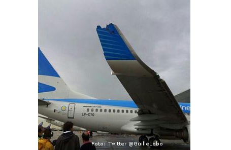 Dos aviones se rozaron en el Aeroparque de Buenos Aires