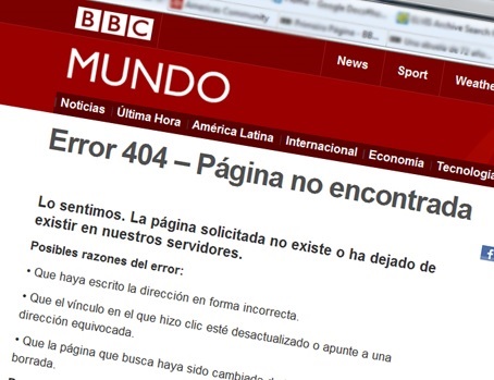 Error 404: aquí para quedarse Error 404: aquí para quedarse
