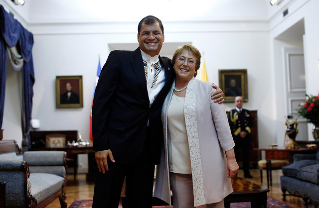 Bachelet y Correa quieren impulsar la alicaída integración latinoamericana Bachelet y Correa quieren impulsar la alicaída integración latinoamericana