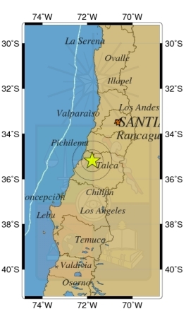 Temblor de 4,5 grados sacude las regiones de O’Higgins y Maule Temblor de 4,5 grados sacude las regiones de O'Higgins y Maule