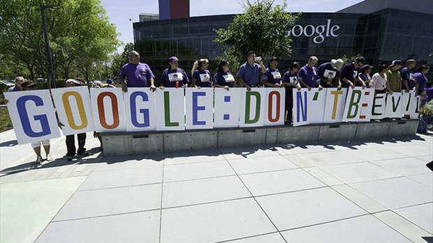 Protestas contra Google interrumpen presentación de nuevos productos del gigante tecnológico Protestas contra Google interrumpen presentación de nuevos productos del gigante tecnológico