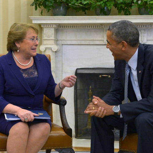 Obama le dice a Bachelet: “Usted es mi segunda Michelle favorita” Obama le dice a Bachelet:
