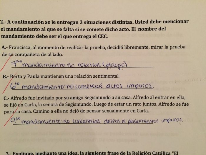 El Movilh pide explicaciones al Colegio Cumbres por supuesta prueba que encasilla las relaciones homosexuales como “actos impuros” El Movilh pide explicaciones al Colegio Cumbres por supuesta prueba que encasilla las relaciones homosexuales como