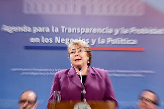 Bachelet: “No hay espacio hoy en Chile para que las empresas financien a los partidos políticos” Bachelet: