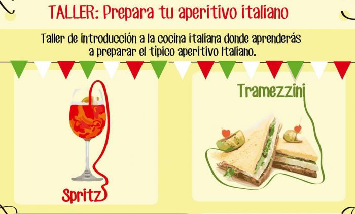 Taller de introducción a la cocina italiana, “Prepara tu aperitivo italiano” en Instituto Italiano de Cultura, 15 de Julio Taller de introducción a la cocina italiana, “Prepara tu aperitivo italiano” en Instituto Italiano de Cultura, 15 de Julio