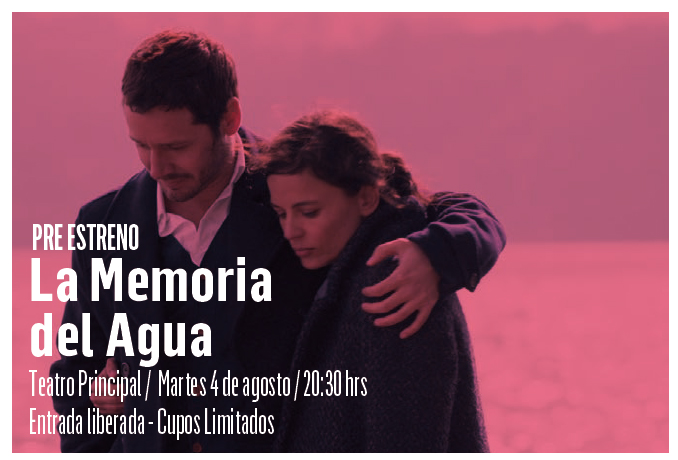 Pre estreno gratuito de “La memoria del agua” de Matías Bize en Matucana 100, 4 de agosto Pre estreno gratuito de “La memoria del agua” de Matías Bize en Matucana 100, 4 de agosto
