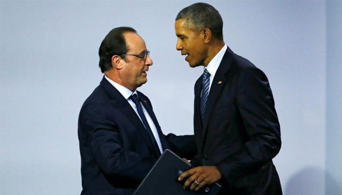 Hollande y Obama cenan en un restaurante tres estrellas del centro de París Hollande y Obama cenan en un restaurante tres estrellas del centro de París