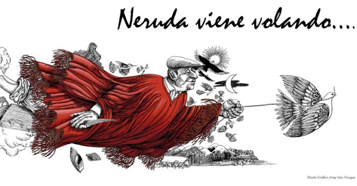 Todo listo para el gran carnaval callejero «Neruda Viene Volando»