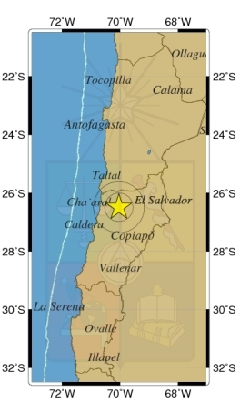 Sismo de 5,4 de magnitud afecta a tres regiones en el norte de Chile