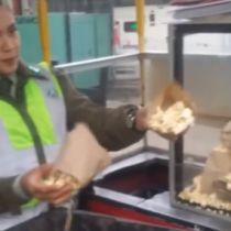 [VIDEO] Carabineros botan mercadería a vendedora ambulante que llora en medio del procedimiento