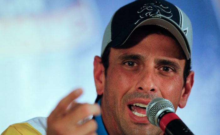 Opositor venezolano Henrique Capriles fue 