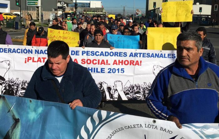 Pescadores marcharon en Concepción para exigir anulación de 