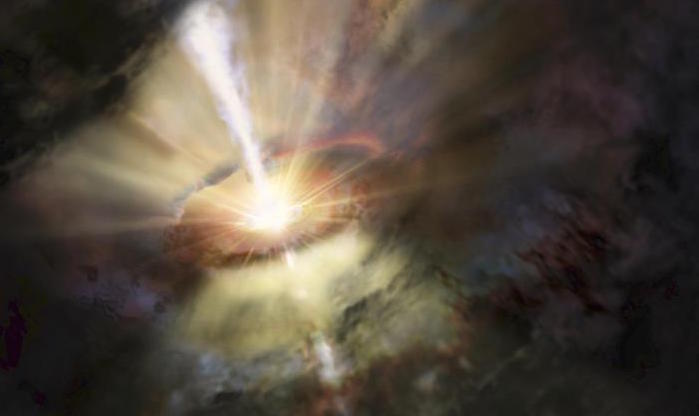 Astrónomos observan desde Chile un frío diluvio intergaláctico que alimenta agujero negro Astrónomos observan desde Chile un frío diluvio intergaláctico que alimenta agujero negro