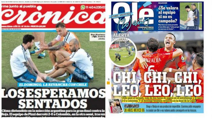 “Los esperamos sentados”: prensa argentina ningunea a La Roja