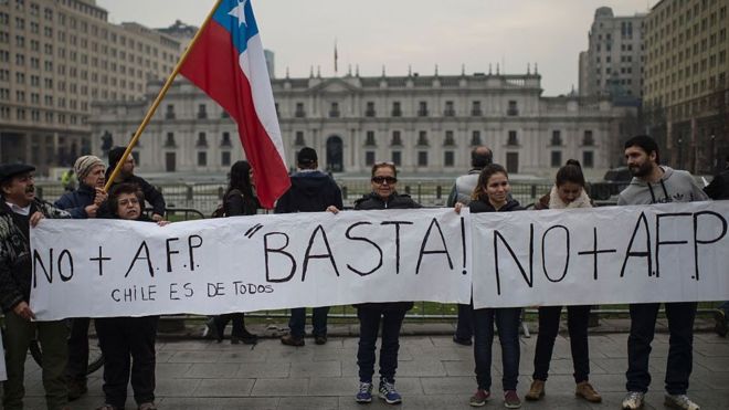 Chile, la cuna de las AFP, se rebela contra un invento que se extendió por toda América Latina Chile, la cuna de las AFP, se rebela contra un invento que se extendió por toda América Latina