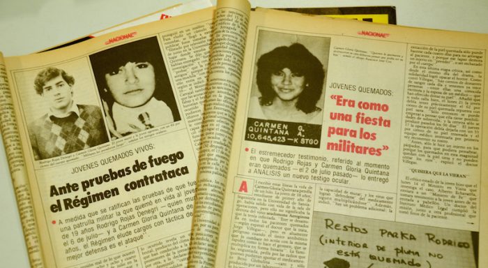 Muestra conmemorativa por los 30 años del «Caso quemados» en Museo de la Memoria y los Derechos Humanos, desde el 2 de julio Muestra conmemorativa por los 30 años del «Caso quemados» en Museo de la Memoria y los Derechos Humanos, desde el 2 de julio
