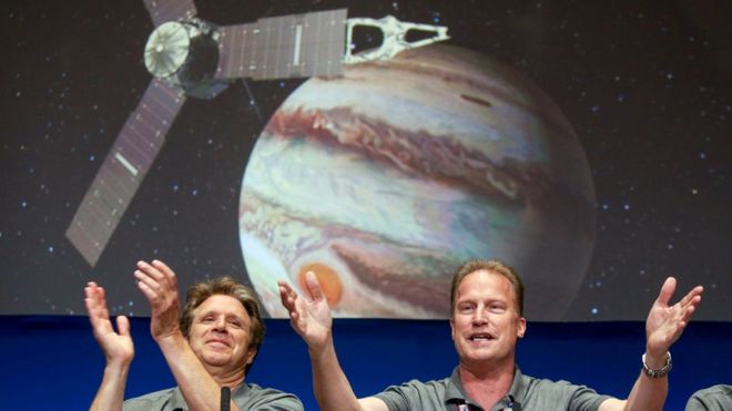 La sonda espacial Juno de la NASA ingresa con éxito en la órbita de Júpiter La sonda espacial Juno de la NASA ingresa con éxito en la órbita de Júpiter