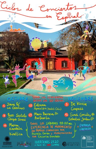 Ciclo de Conciertos Espiral en Centro de Danza Espiral, sábados de octubre y noviembre. Entrada liberada Ciclo de Conciertos Espiral en Centro de Danza Espiral, sábados de octubre y noviembre. Entrada liberada