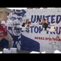 [VIDEO VIDA] Activistas levantan y derriban el 