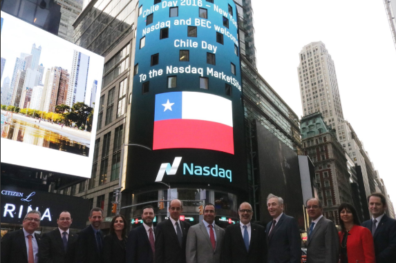 Nasdaq dio la bienvenida al Chile Day en Nueva York Nasdaq dio la bienvenida al Chile Day en Nueva York