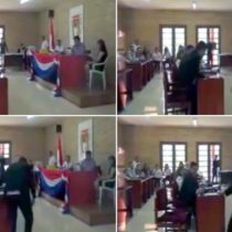 [VIDEO] Concejal paraguayo cae en la 