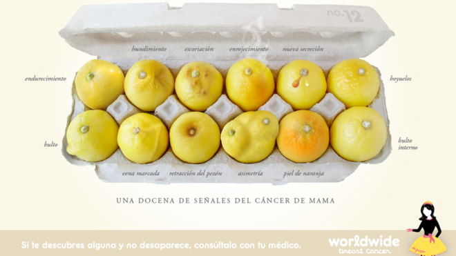 Los limones que ayudan a entender las señales del cáncer de mama