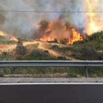 Alerta Roja para Valparaíso y Viña del Mar por intenso incendio forestal en la ruta 68