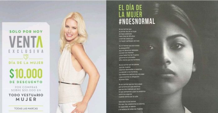 Las mujeres en Chile y Perú tenemos intereses distintos según publicidad de Falabella Las mujeres en Chile y Perú tenemos intereses distintos según publicidad de Falabella