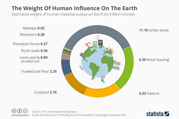 ¿Cuánto pesa el impacto de los humanos en la Tierra?