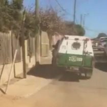 [VIDEO] Insólito: ladrón roba furgón de Carabineros para huir de la detención