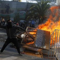 [FOTOS] Incidentes en marcha paralela a la CUT
