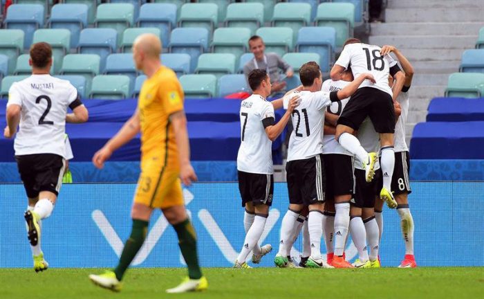 Alemania derrota 3-2 a Australia y lidera junto a Chile el grupo B de la Confederaciones