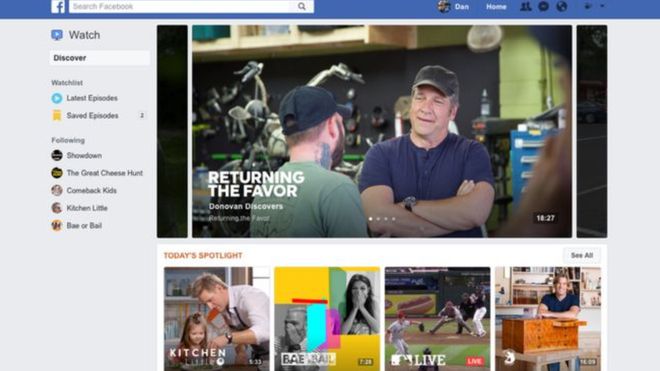 Watch, la nueva plataforma con que Facebook busca competir con Netflix y YouTube