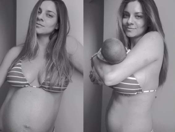 Camila Stuardo mostró su vientre aún abultado a 10 días de dar a luz