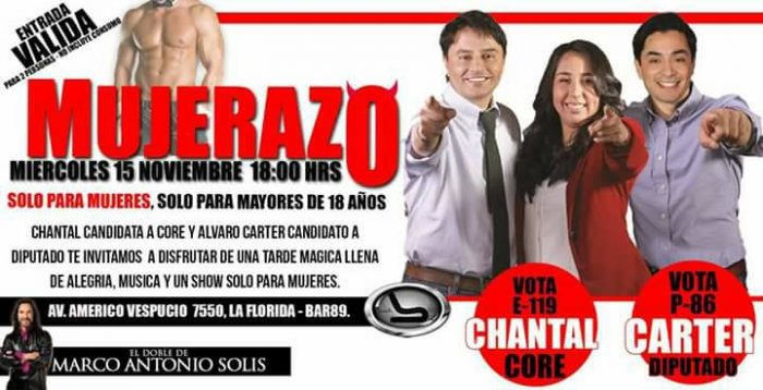 Mujerazos: tragos de bienvenida, vedettos e imitadores para buscar el voto femenino Mujerazos: tragos de bienvenida, vedettos e imitadores para buscar el voto femenino