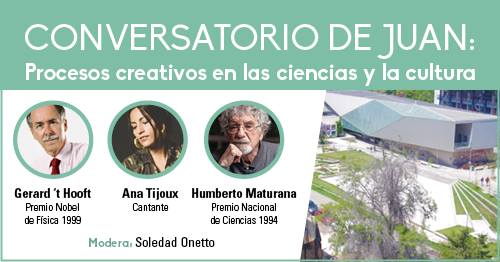 Ana Tijoux, Humberto Maturana y Nobel de física Gerard ‘t Hooft en “Conversatorio de Juan” Ana Tijoux, Humberto Maturana y Nobel de física Gerard ‘t Hooft en “Conversatorio de Juan”