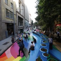 Colores a la calle: El renovado Paseo Bandera recibe a transeúntes con instalación artística