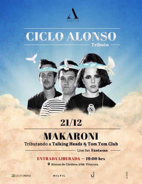 Tributo de Makaroni a Talking Heads y Tom Tom Club en edificio Alonso Tributo de Makaroni a Talking Heads y Tom Tom Club en edificio Alonso