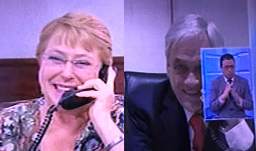 Bachelet desea éxito a Piñera en tradicional telefonazo al presidente electo Bachelet desea éxito a Piñera en tradicional telefonazo al presidente electo