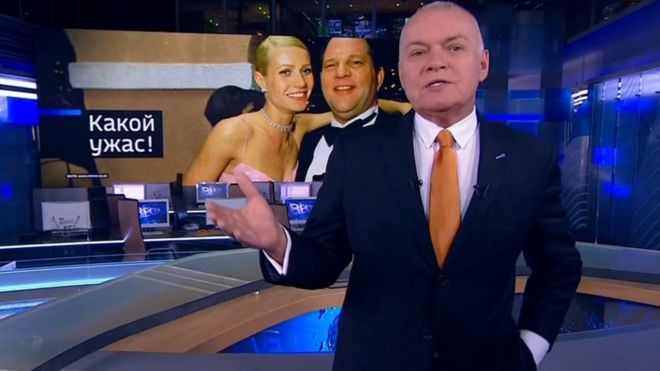 “Es una gran hipocresía”: cómo los medios rusos afines a Putin se burlan de los casos de acoso sexual en Hollywood “Es una gran hipocresía”: cómo los medios rusos afines a Putin se burlan de los casos de acoso sexual en Hollywood