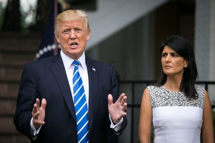 Embajadora de EE.UU niega y califica de «repugnantes» rumores de una relación con Trump Embajadora de EE.UU niega y califica de «repugnantes» rumores de una relación con Trump