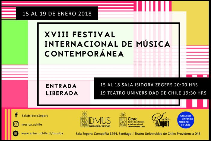 Festival Internacional de Música Contemporánea en Sala Isidora Zegers Festival Internacional de Música Contemporánea en Sala Isidora Zegers