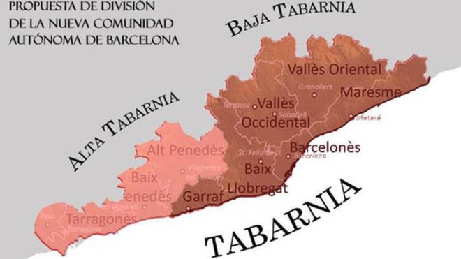 Qué es Tabarnia, la región imaginaria que «quiere» independizarse del resto de Cataluña y seguir en España Qué es Tabarnia, la región imaginaria que
