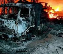 Desconocidos queman camión y maquinaria forestal en el sur de Chile