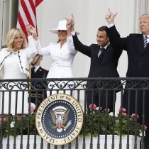 El full blanco de las primeras damas de Estados Unidos y Francia: Melania Trump y Brigitte Macron