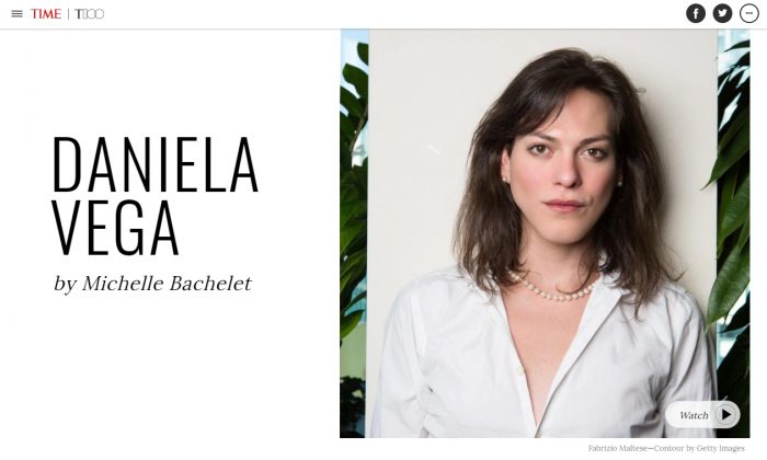 Revista Time elige a Daniela Vega dentro de la cien personalidades más influyentes del mundo Revista Time elige a Daniela Vega dentro de la cien personalidades más influyentes del mundo